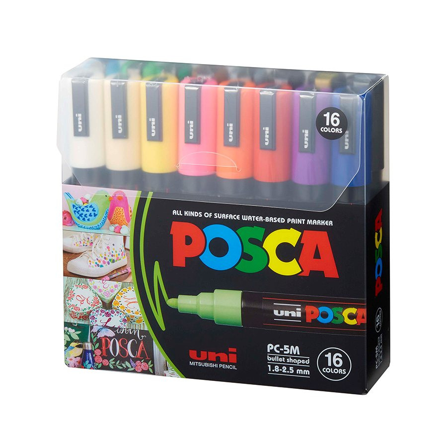 Posca PC-5M Básico x 16 Marcadores