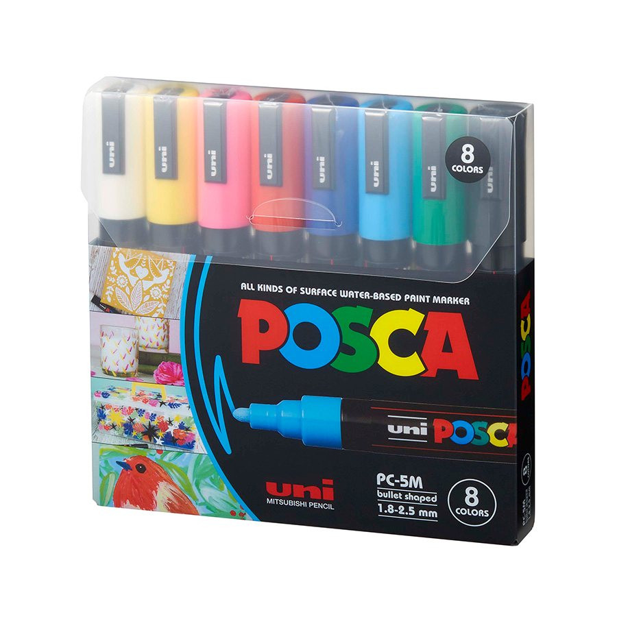 Posca PC-5M Básico x 8 Marcadores