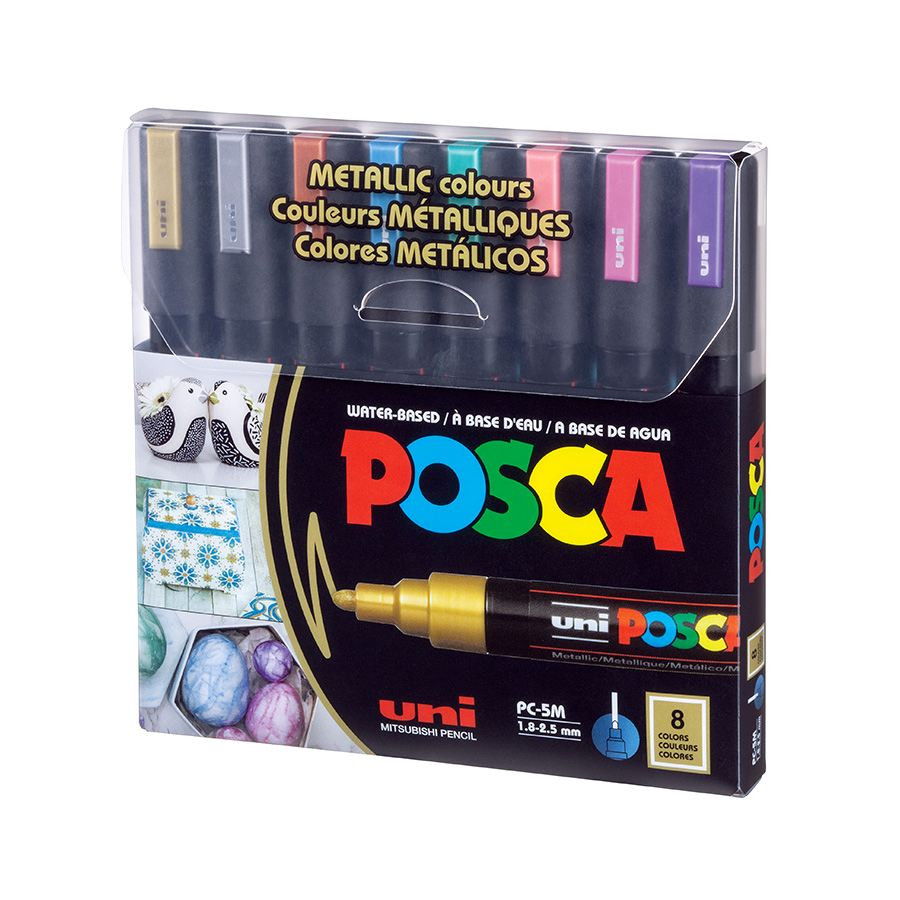 Posca PC-5M Metallic Color x 8 Marcadores