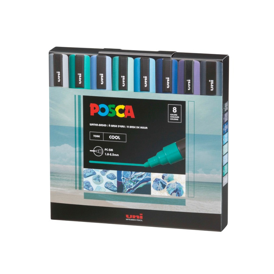 Posca PC-5M Cool Color x 8 Marcadores