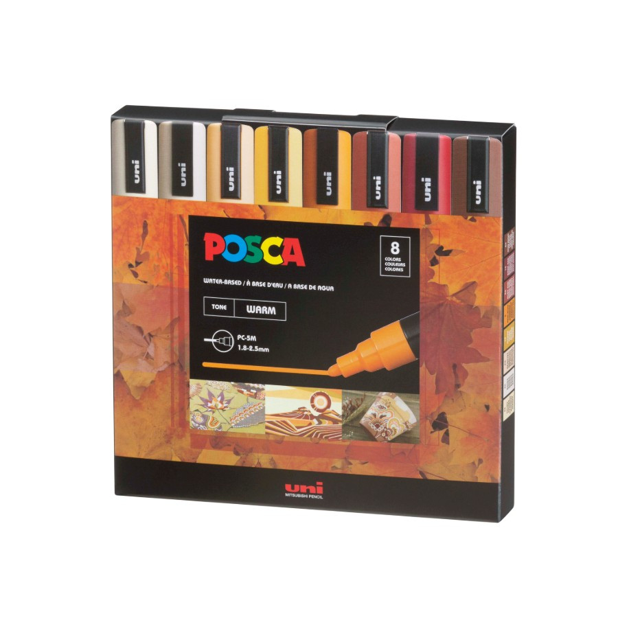 Posca PC-5M Warm Color x 8 Marcadores
